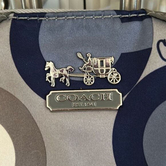 COACH Blue & Grey Shoulder Bag - Picture 2 of 9